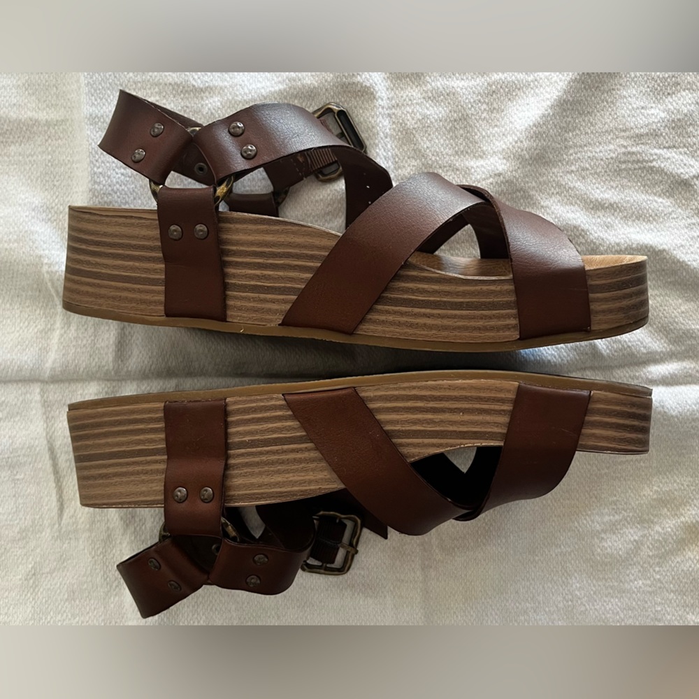 platform sandals.